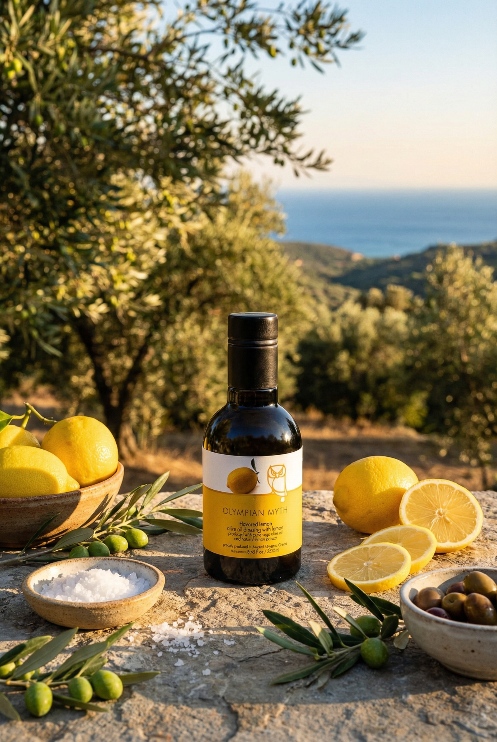 Olympian Myth Flavored Extra-Virgin Olive Oil Lemon, 250 ml (8.45 fl o