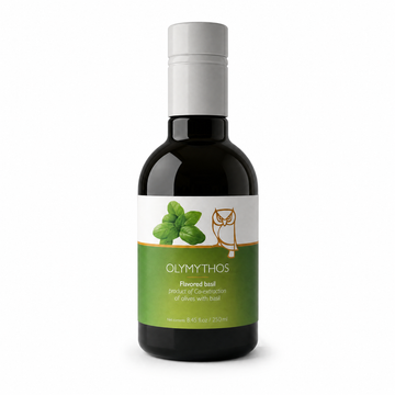 OLYMYTHOS Basil Flavored Extra Virgin Olive Oil, 250 mL