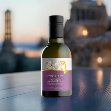 Olympian Myth Flavored Extra-Virgin Olive Oil Garlic, 250 ml (8.45 fl oz)