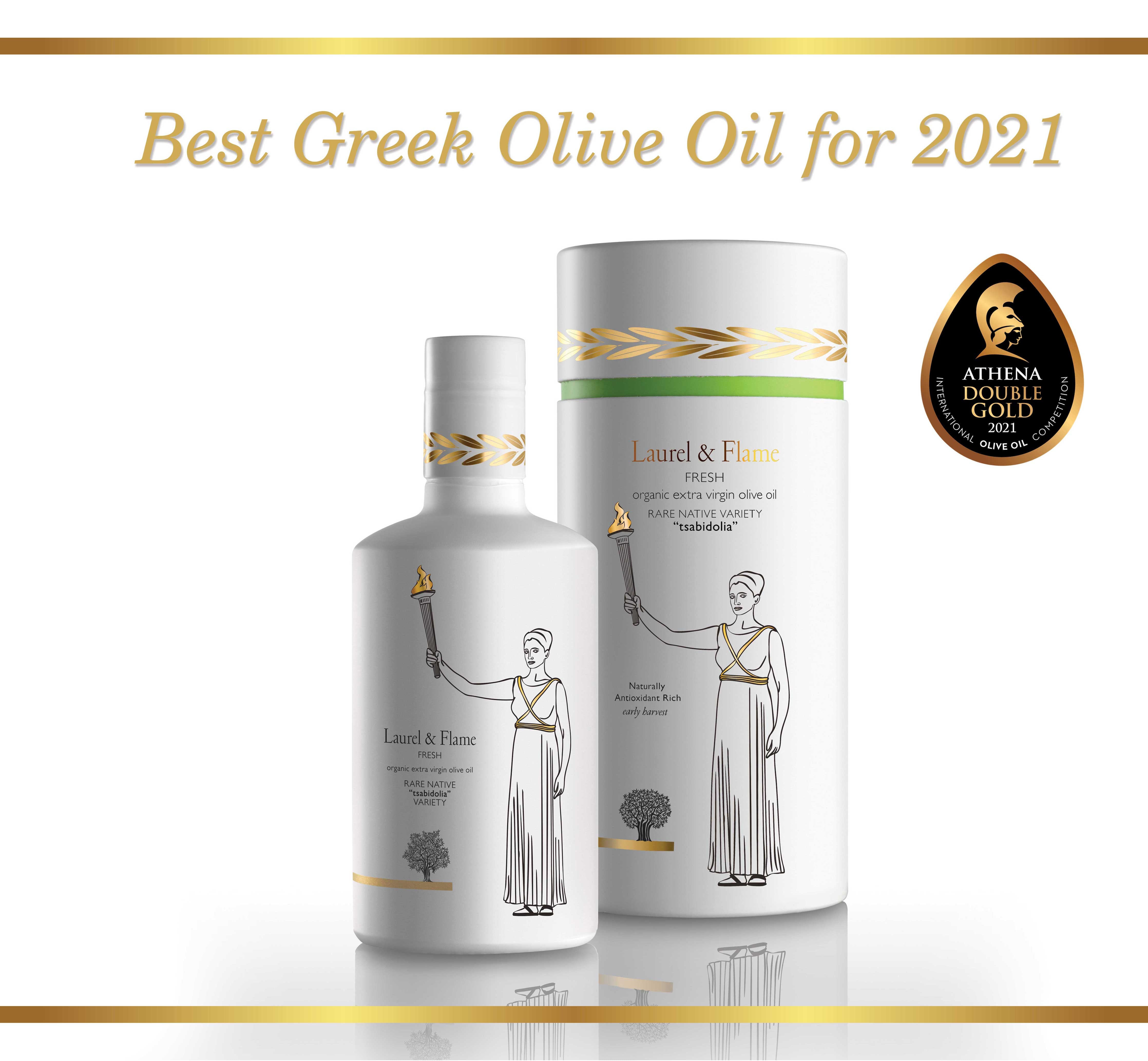 Laurel & Flame Fresh Tsabidolia Organic Extra Virgin Olive Oil, 16.9 f